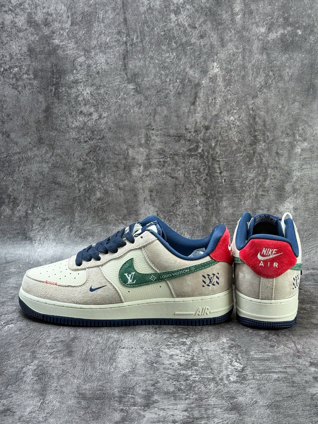 Nike Air Force 1 Low 07 x Louis Vuitton 灰白绿小勾 BK1916-001