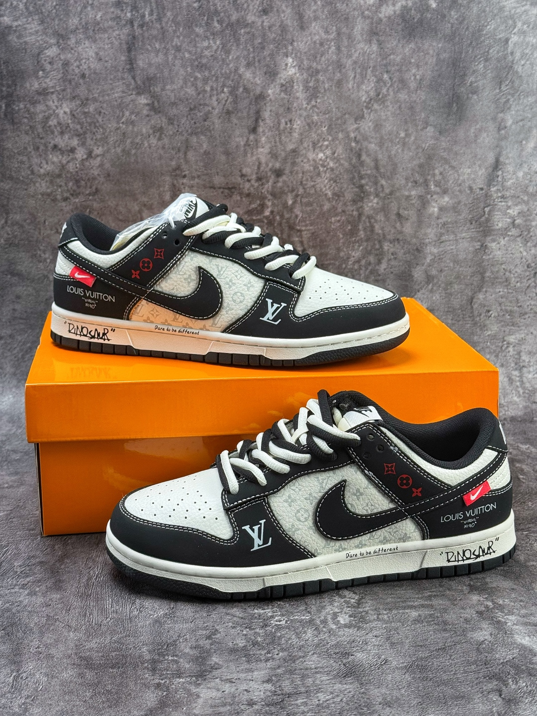 Nike SB Dunk Low x Louis Vuitton 黑白 KG6699-F25