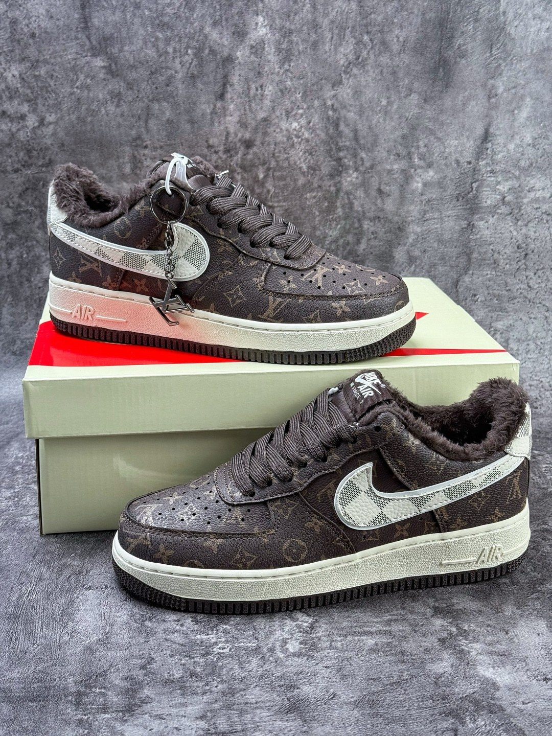 Nike Air Force 1 Low 07 x Louis Vuitton 棕白 XL1979-136