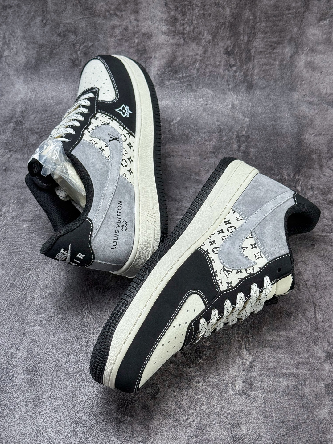 Nike Air Force 1 Low 07 x Louis Vuitton 黑白灰 KG6699-F28