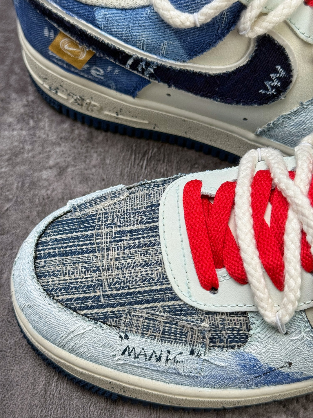 220 Nike Air Force 1 Low 07 蓝白红牛仔补丁 FB0607-707