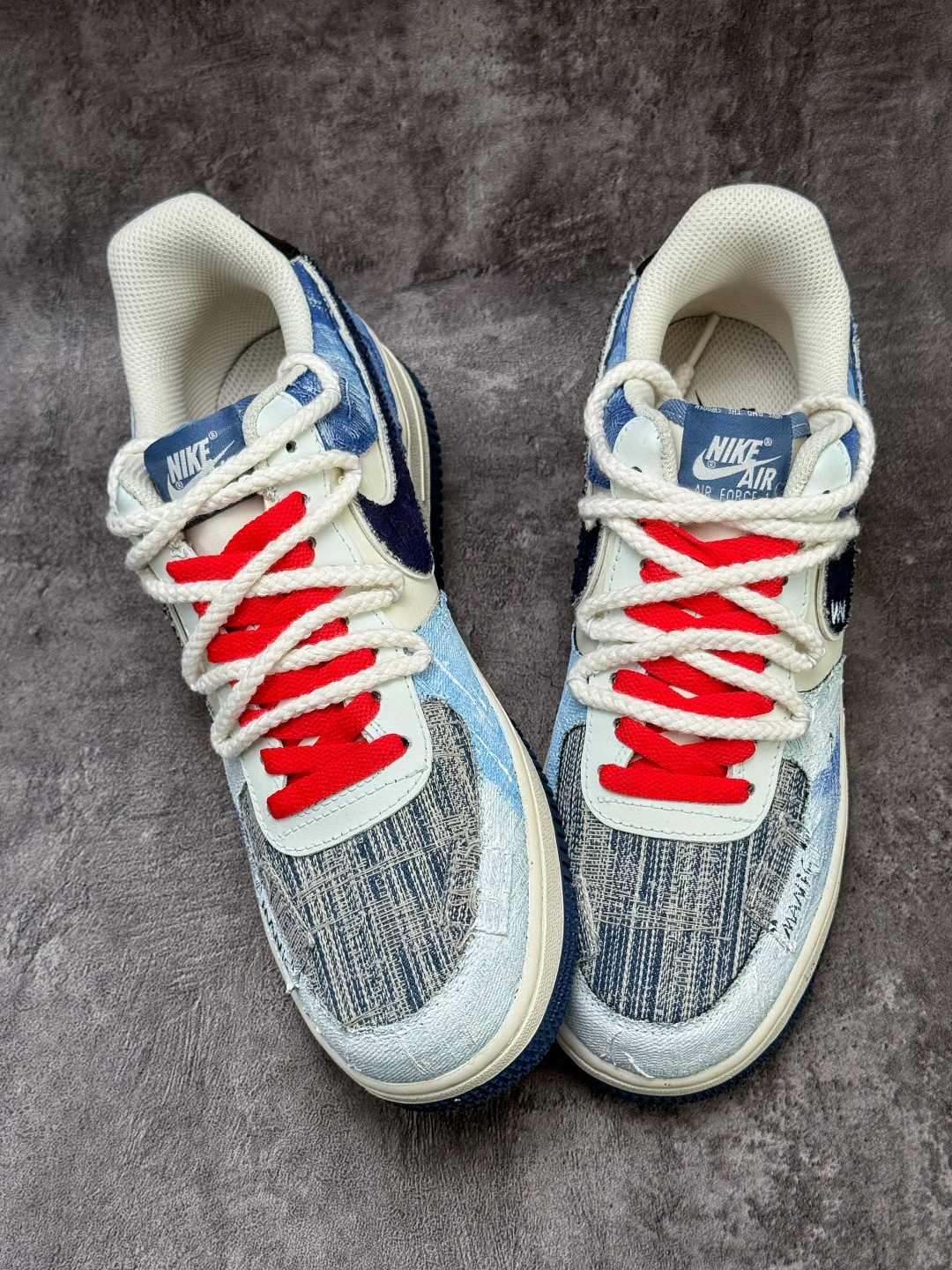 220 Nike Air Force 1 Low 07 蓝白红牛仔补丁 FB0607-707