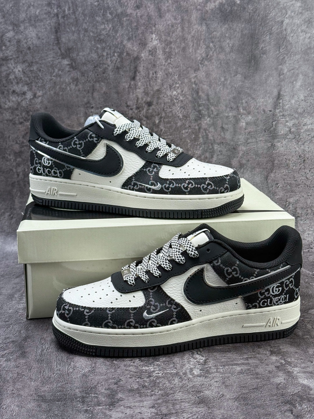 210 Nike Air Force 1 Low 07 x GUCCI 黑白小勾满天星 MM3399-810