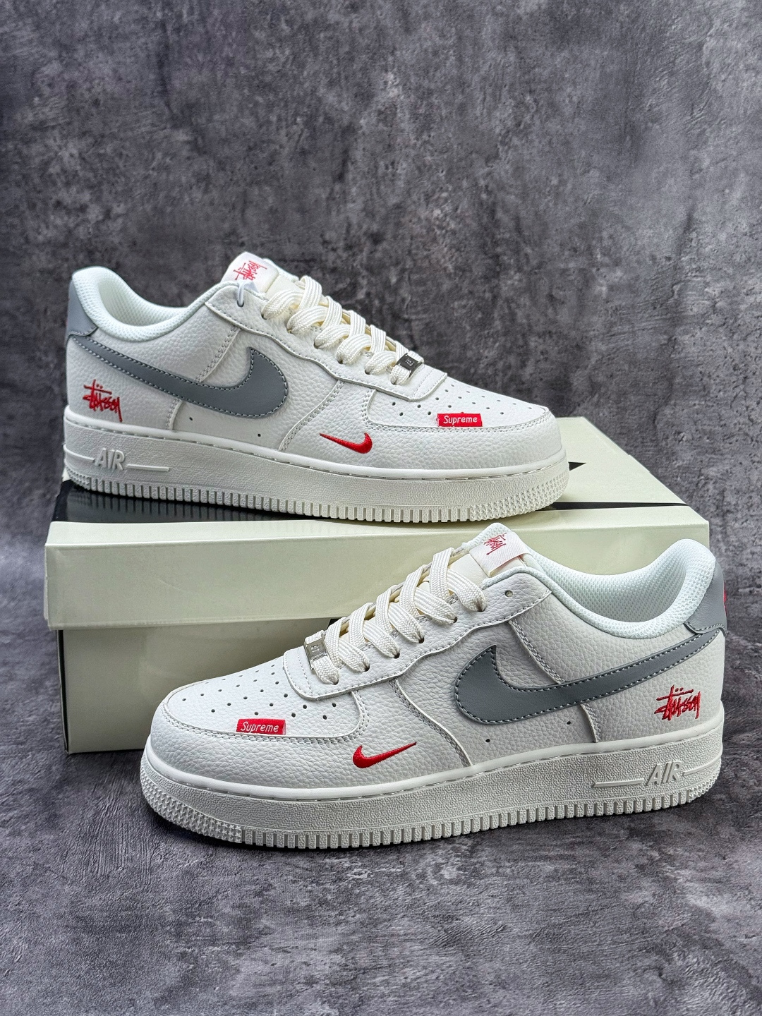 210 Nike Air Force 1 Low 07 x Stussy 白灰小勾 MM3399-803