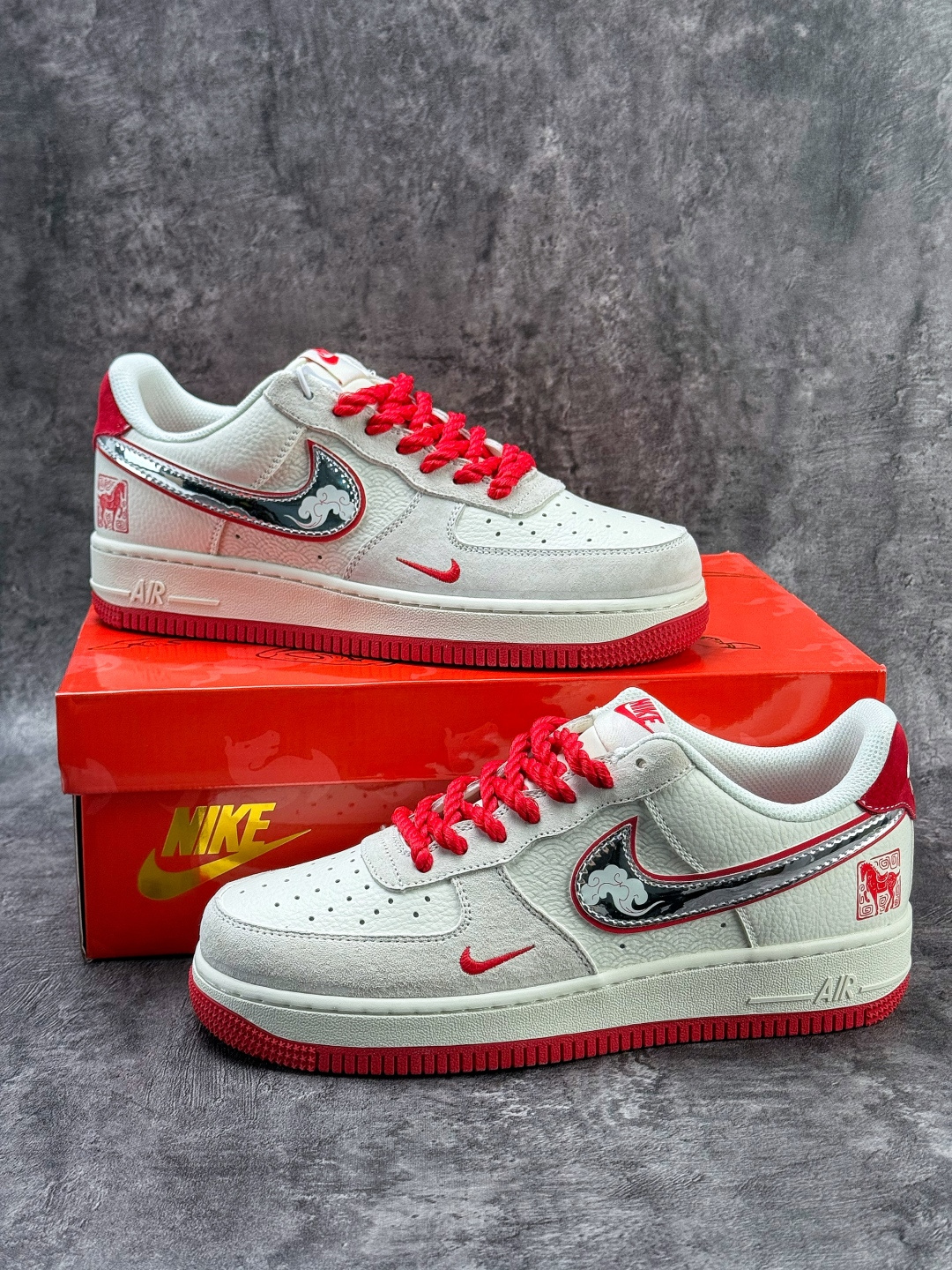 Nike Air Force 1 Low 07 马年限定 白红小勾 XA2001-901 Nike Air Force 1 Low 07 马年限定 白红小勾 XA2001-901