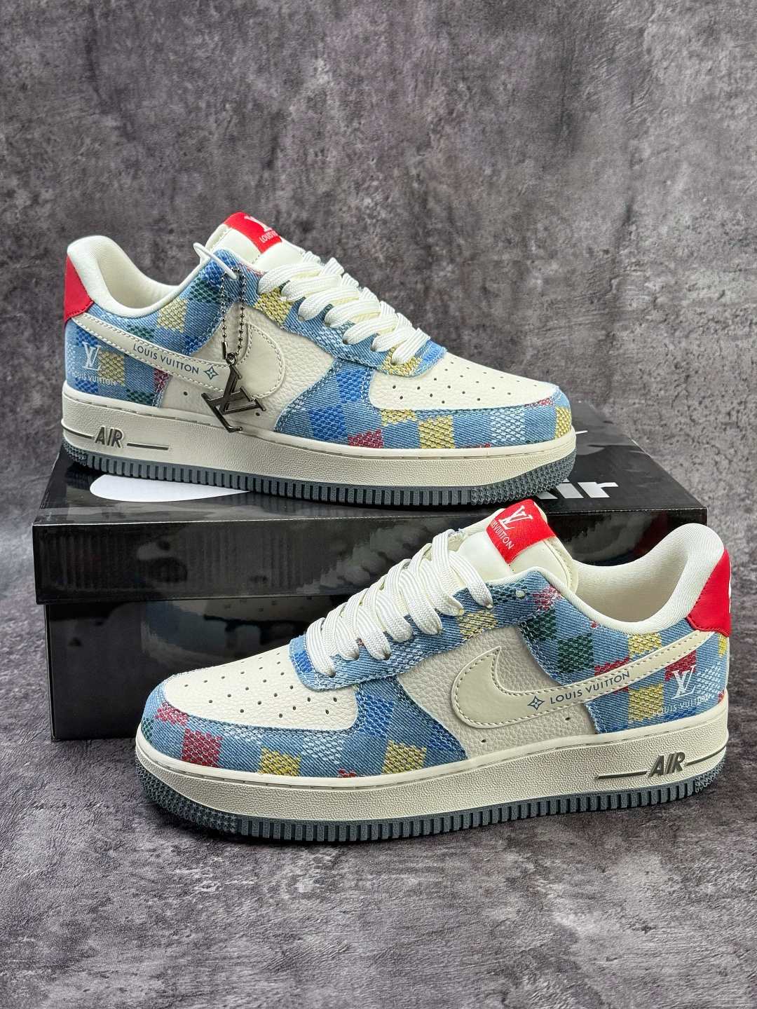 210 Nike Air Force 1 Low 07 x Louis Vuitton 蓝白格子 DN1688-813-Chinese UA Cheap High Quatity Brand Clothes Bags handbags Sneakers wholesale wholesaler seller from China Factory suppliers Fashion Clothing Shoes best Quality Beautiful Price 210 Nike Air Force 1 Low 07 x Louis Vuitton 蓝白格子 DN1688-813