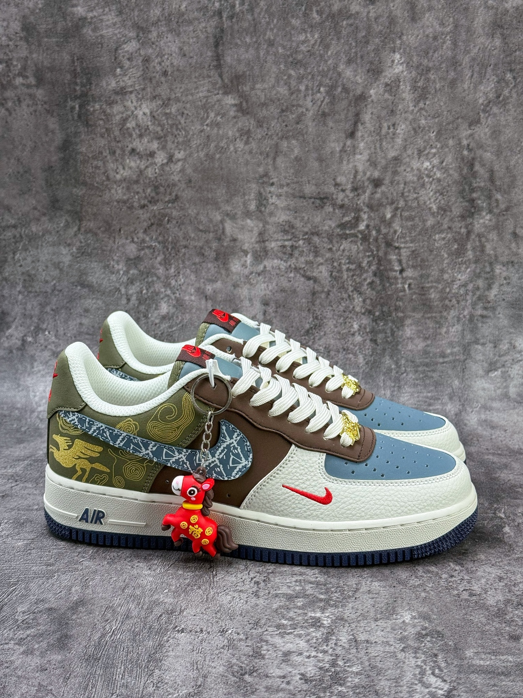 210 Nike Air Force 1 Low 07 马年限定 白蓝棕小勾 NH0601-536-Chinese UA Cheap High Quatity Brand Clothes Bags handbags Sneakers wholesale wholesaler seller from China Factory suppliers Fashion Clothing Shoes best Quality Beautiful Price 210 Nike Air Force 1 Low 07 马年限定 白蓝棕小勾 NH0601-536