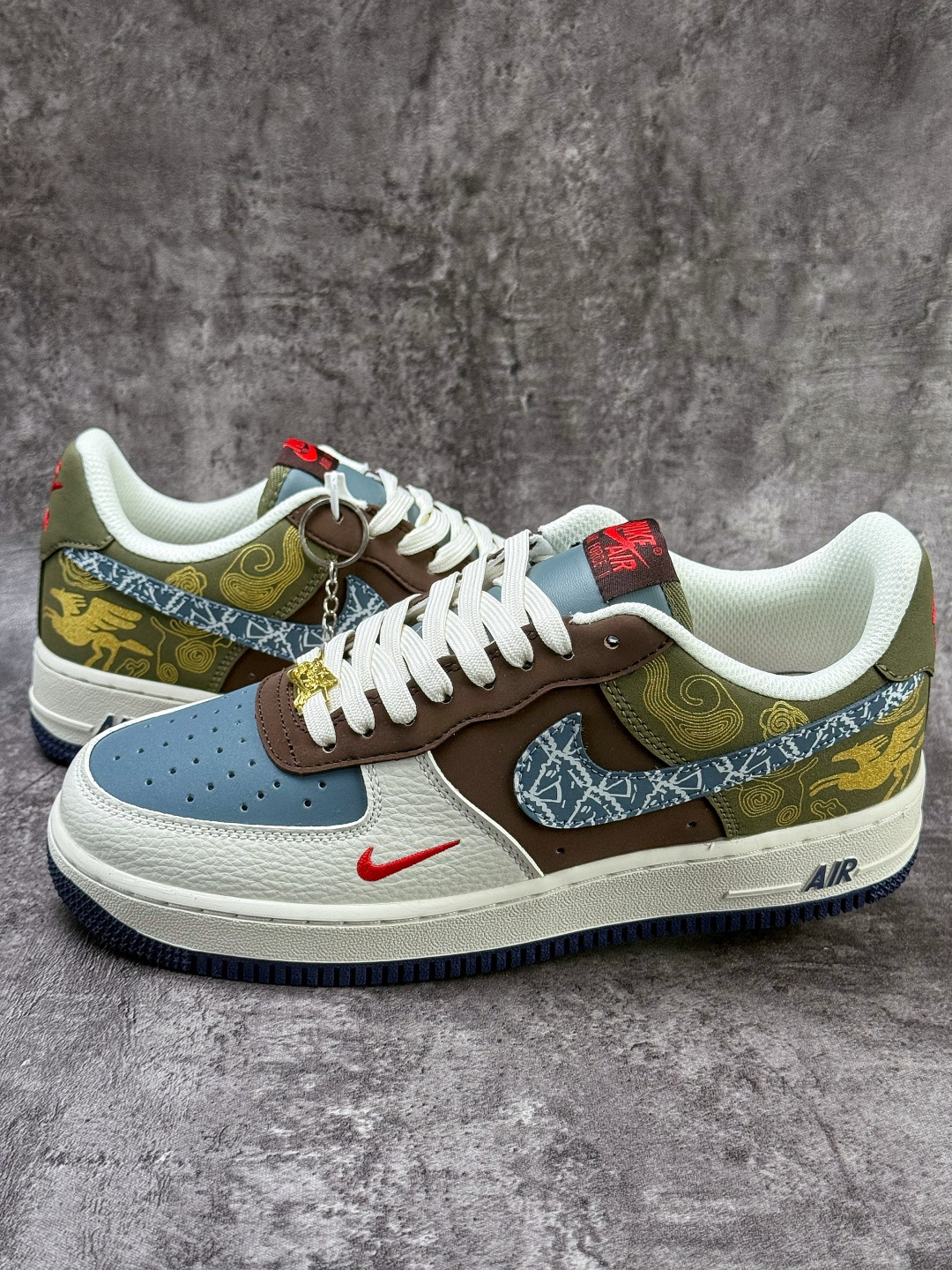 210 Nike Air Force 1 Low 07 马年限定 白蓝棕小勾 NH0601-536-Chinese UA Cheap High Quatity Brand Clothes Bags handbags Sneakers wholesale wholesaler seller from China Factory suppliers Fashion Clothing Shoes best Quality Beautiful Price 210 Nike Air Force 1 Low 07 马年限定 白蓝棕小勾 NH0601-536
