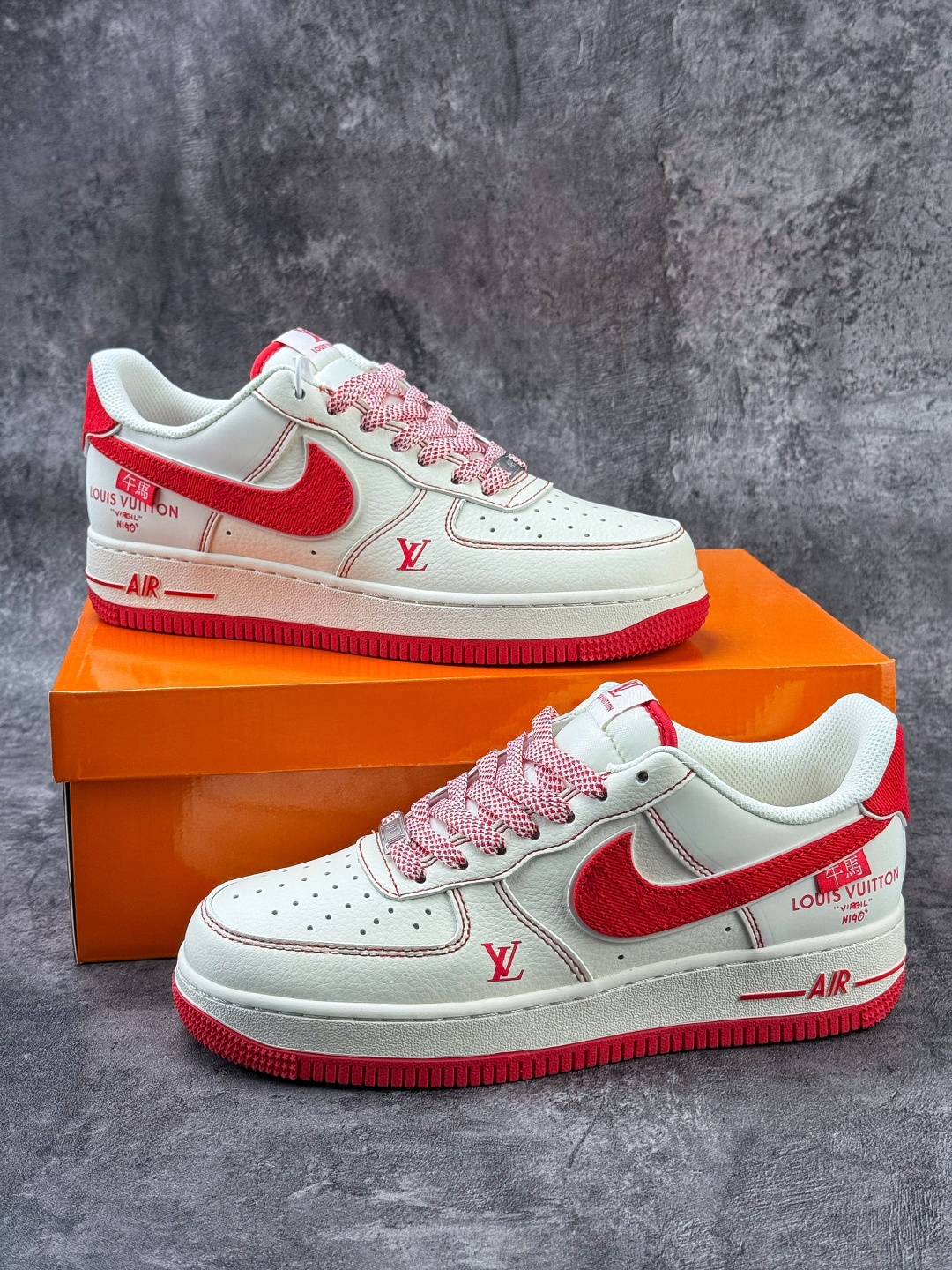 Nike Air Force 1 Low 07 x Louis Vuitton 白红满天星 SM6668-129