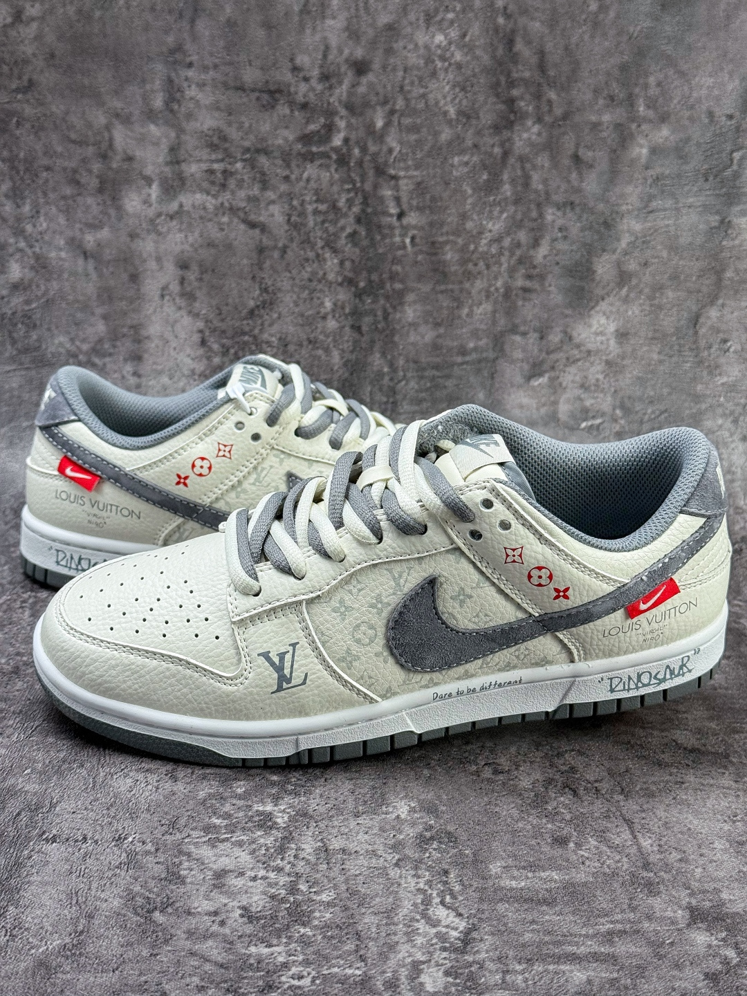 Nike SB Dunk Low x Louis Vuitton 白灰 KG6699-F23
