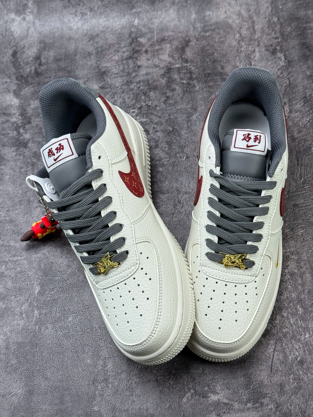 Nike Air Force 1 Low 07 马年限定 白灰红小勾 NH0601-507
