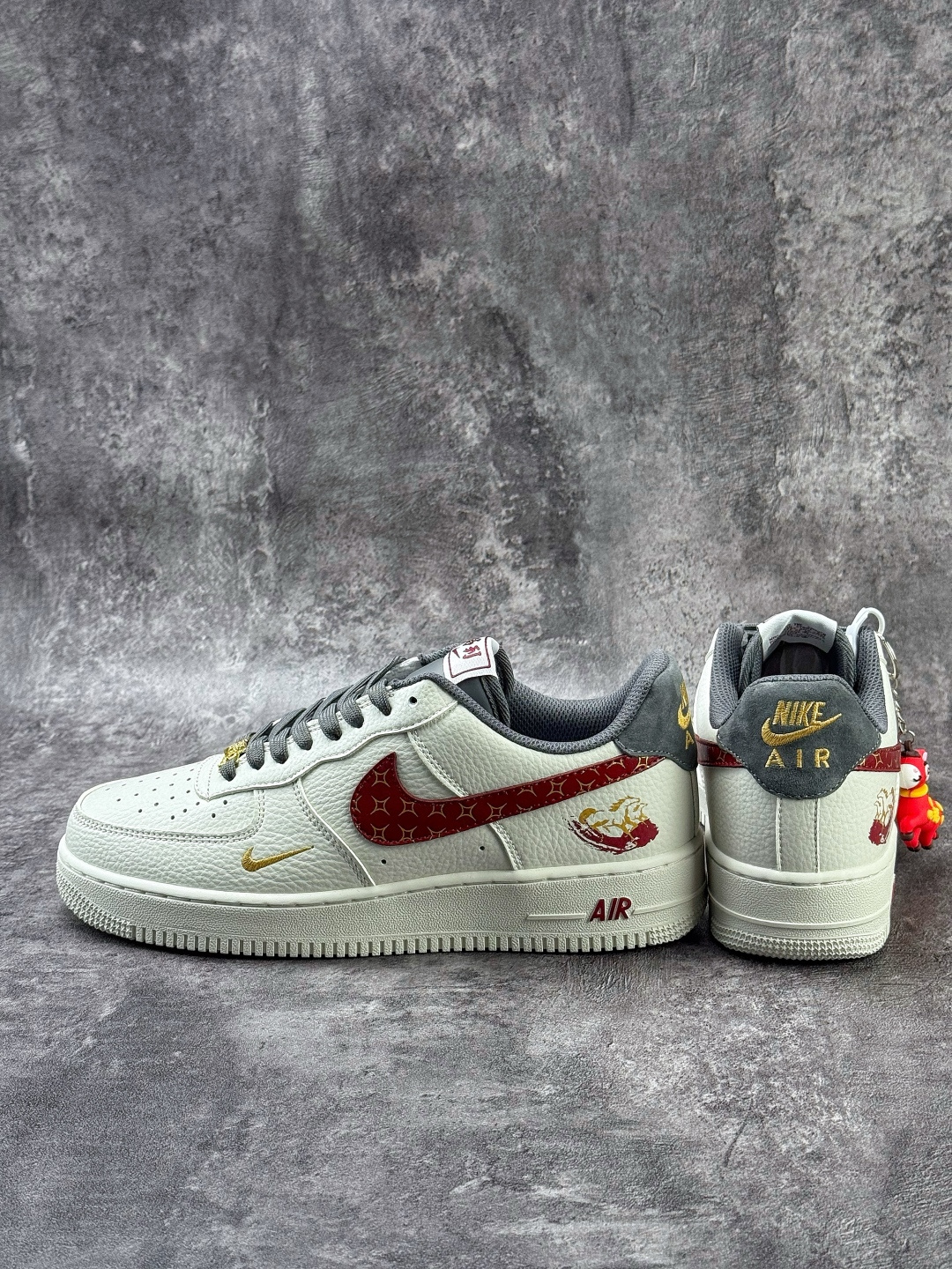 Nike Air Force 1 Low 07 马年限定 白灰红小勾 NH0601-507
