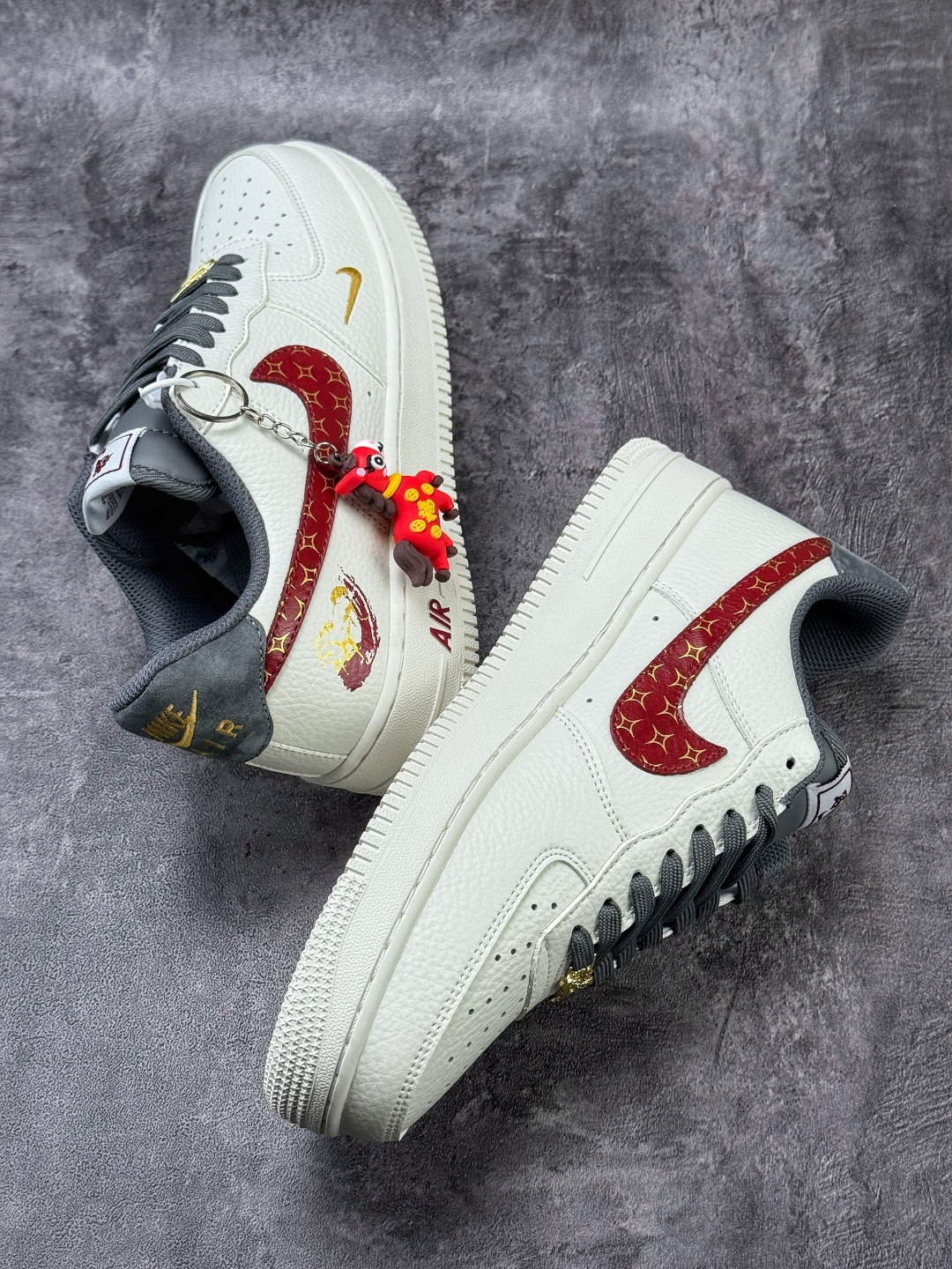 Nike Air Force 1 Low 07 马年限定 白灰红小勾 NH0601-507