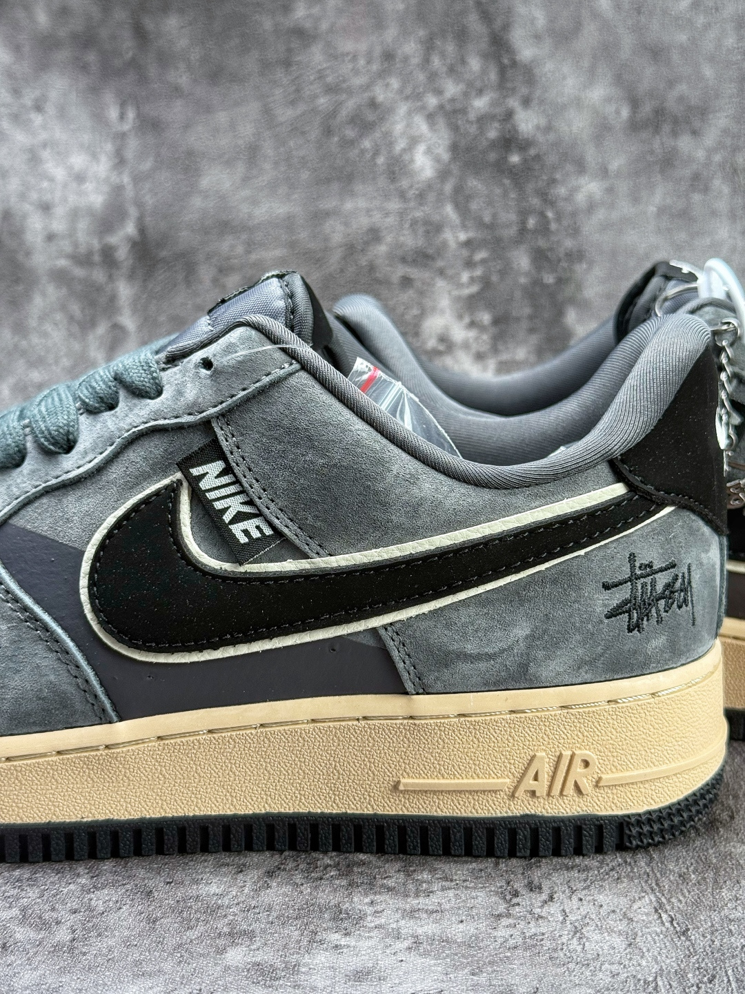 Nike Air Force 1 Low 07 x Stussy 灰黑小勾 BK1916-002