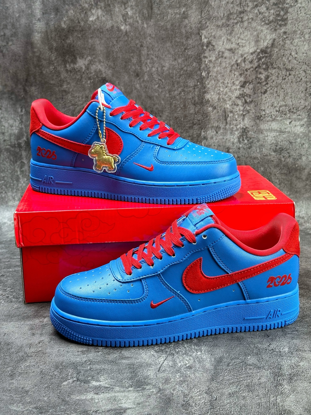 Nike Air Force 1 Low 07 马年限定 蓝红小勾 DF0188-128