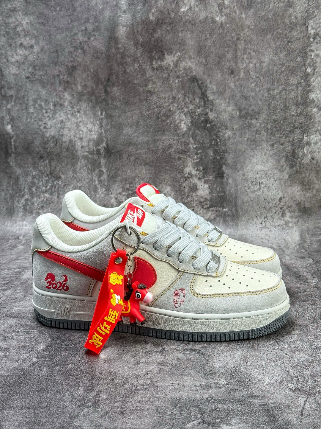 Nike Air Force 1 Low 07 马年限定 灰白红 HT5088-631