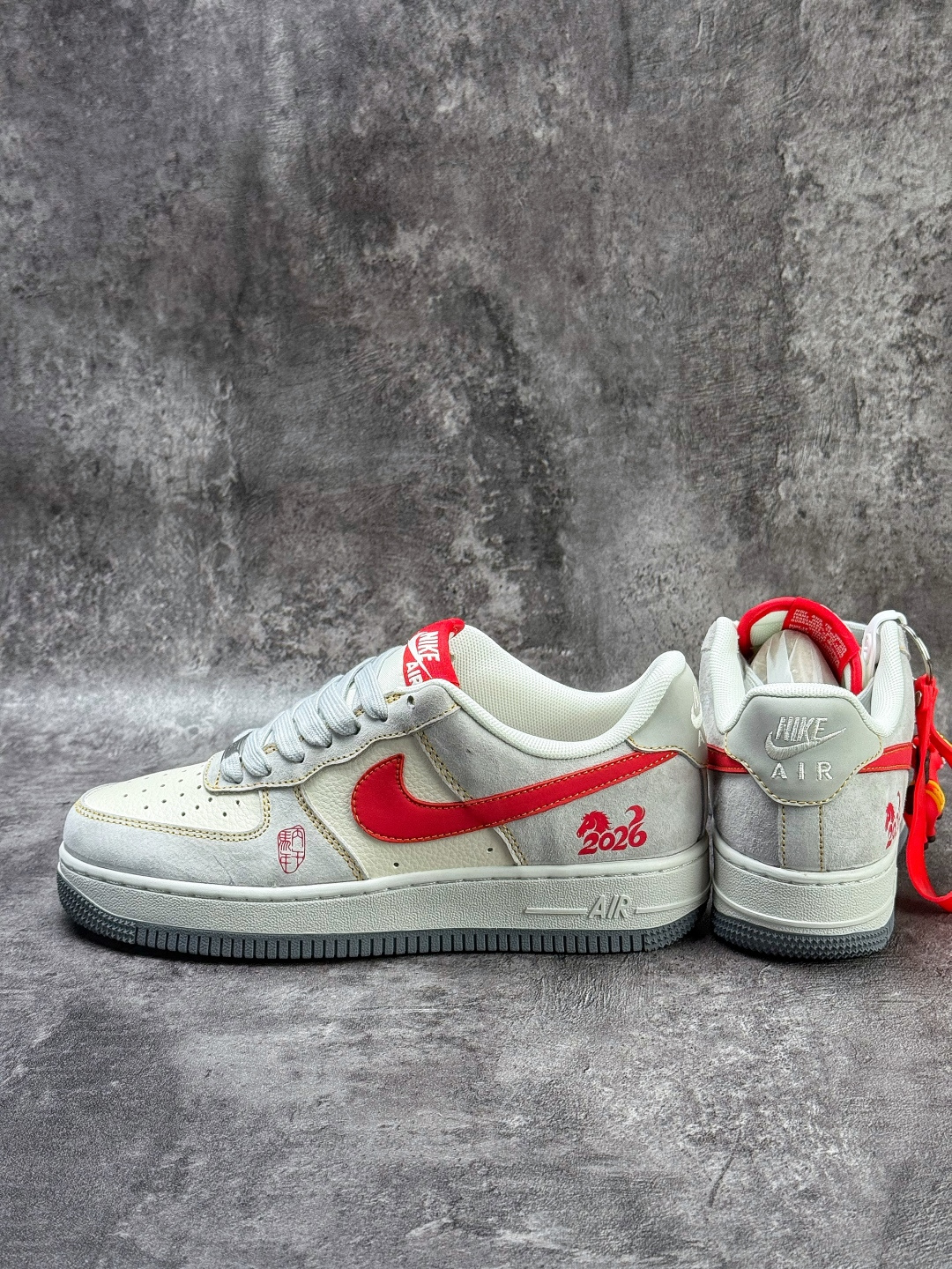 Nike Air Force 1 Low 07 马年限定 灰白红 HT5088-631