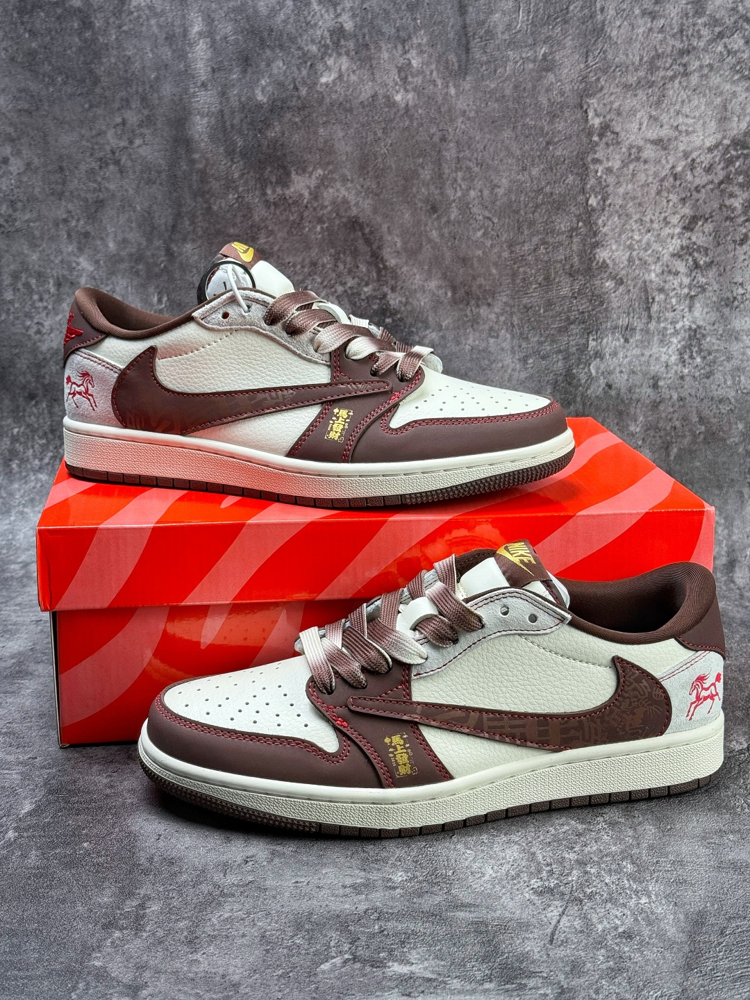 Travis Scott x Nike Air Jordan 1 Low 马年限定 Air Jordan 1 Low 反转棕白倒钩 LX1988-806-莆田鞋,莆田鞋货源,高仿鞋,高仿鞋货源,安福档口,莆田高仿鞋,莆田鞋批发,高仿鞋批发,莆田高仿运动鞋,高仿运动鞋,莆田运动鞋 Travis Scott x Nike Air Jordan 1 Low 马年限定 Air Jordan 1 Low 反转棕白倒钩 LX1988-806