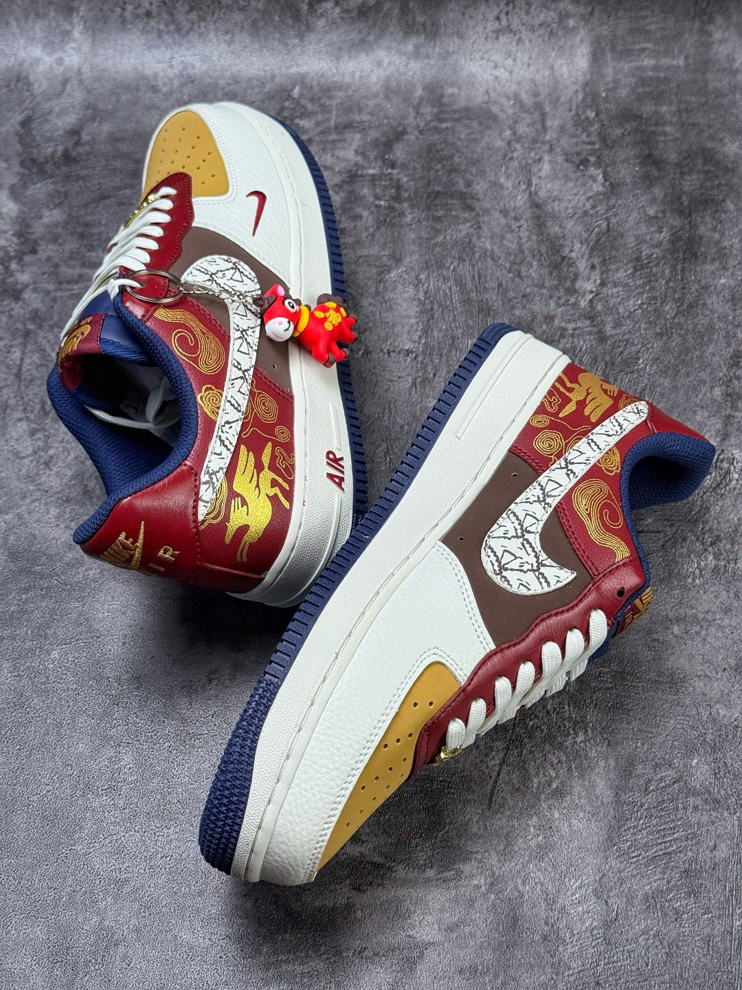 Nike Air Force 1 Low 07 马年限定 白黄棕红小勾 NH0601-535