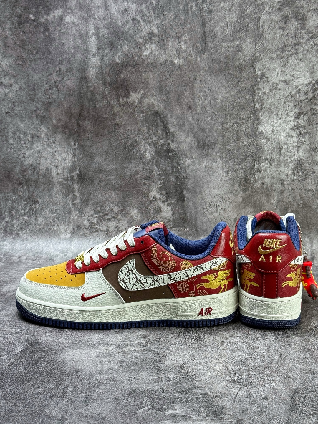 Nike Air Force 1 Low 07 马年限定 白黄棕红小勾 NH0601-535
