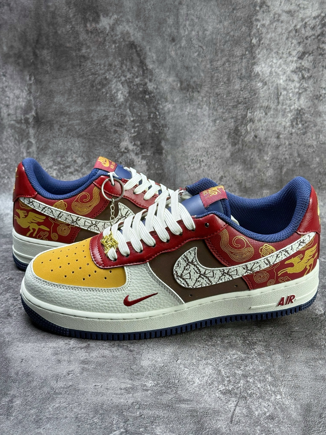 Nike Air Force 1 Low 07 马年限定 白黄棕红小勾 NH0601-535