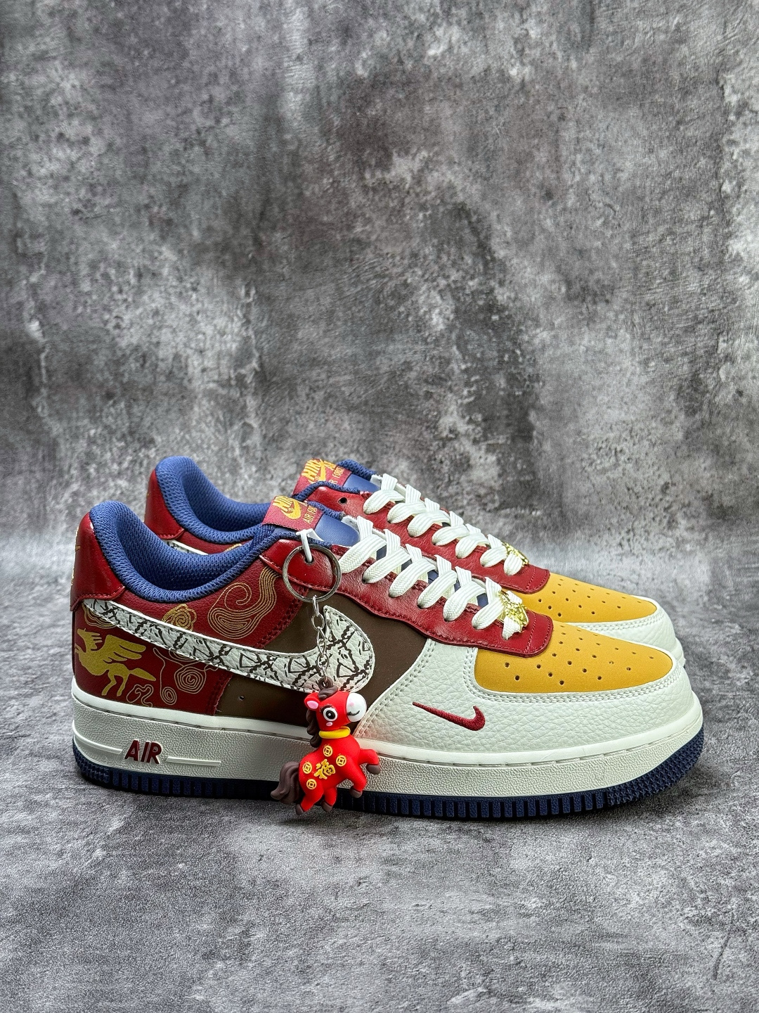 Nike Air Force 1 Low 07 马年限定 白黄棕红小勾 NH0601-535