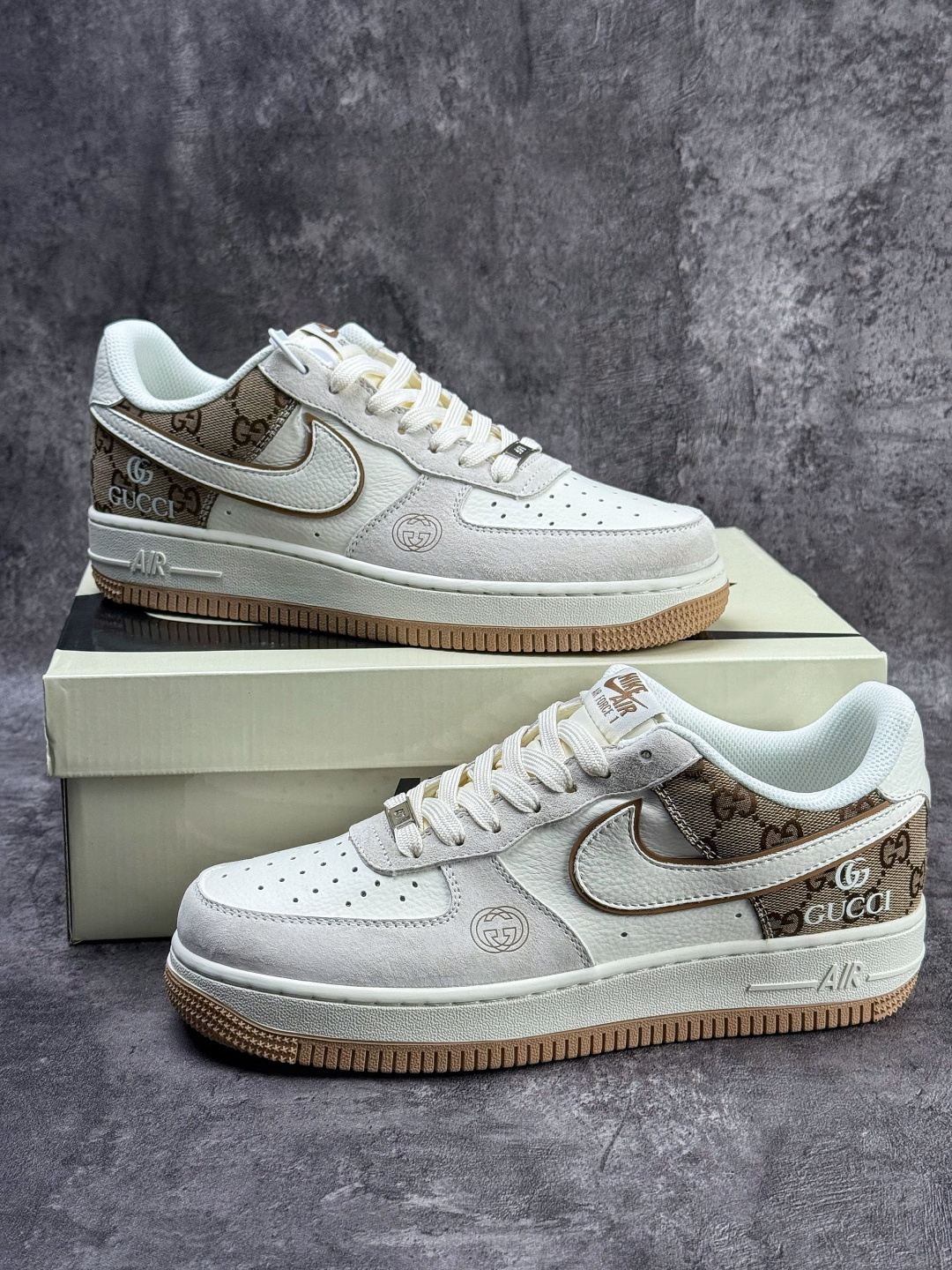 Nike Air Force 1 Low 07 x GUCCI 白棕 MM3399-809-Top High Quatity Cheap Sneakers Fashion Clothing Clothes Bags handbags Shoes of all Brand wholesale With The best Quality And Beautiful Price from China Factory Chinese suppliers wholesaler seller Nike Air Force 1 Low 07 x GUCCI 白棕 MM3399-809