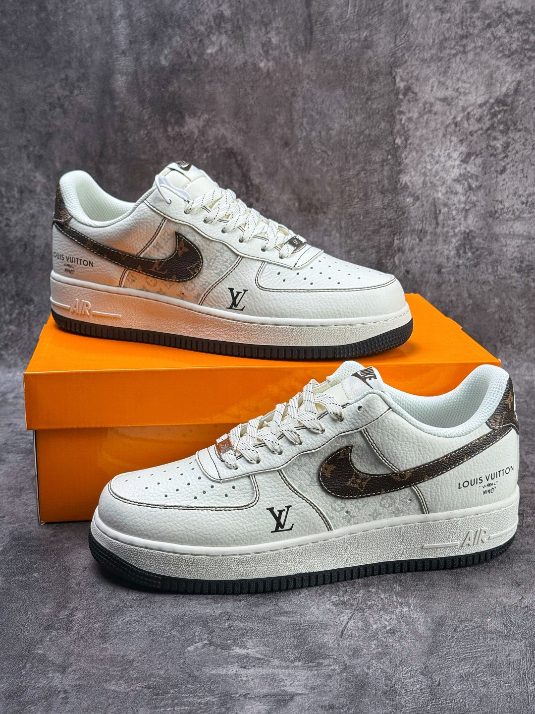 Nike Air Force 1 Low 07 x Louis Vuitton 白棕满天星 KG6699-F27-Top High Quatity Cheap Sneakers Fashion Clothing Clothes Bags handbags Shoes of all Brand wholesale With The best Quality And Beautiful Price from China Factory Chinese suppliers wholesaler seller Nike Air Force 1 Low 07 x Louis Vuitton 白棕满天星 KG6699-F27