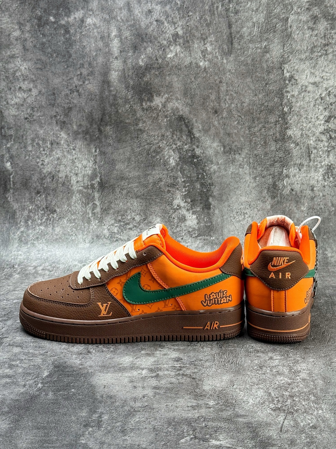 Nike Air Force 1 Low 07 x Louis Vuitton 棕绿橙 DF0188-126-Top High Quatity Cheap Sneakers Fashion Clothing Clothes Bags handbags Shoes of all Brand wholesale With The best Quality And Beautiful Price from China Factory Chinese suppliers wholesaler seller Nike Air Force 1 Low 07 x Louis Vuitton 棕绿橙 DF0188-126