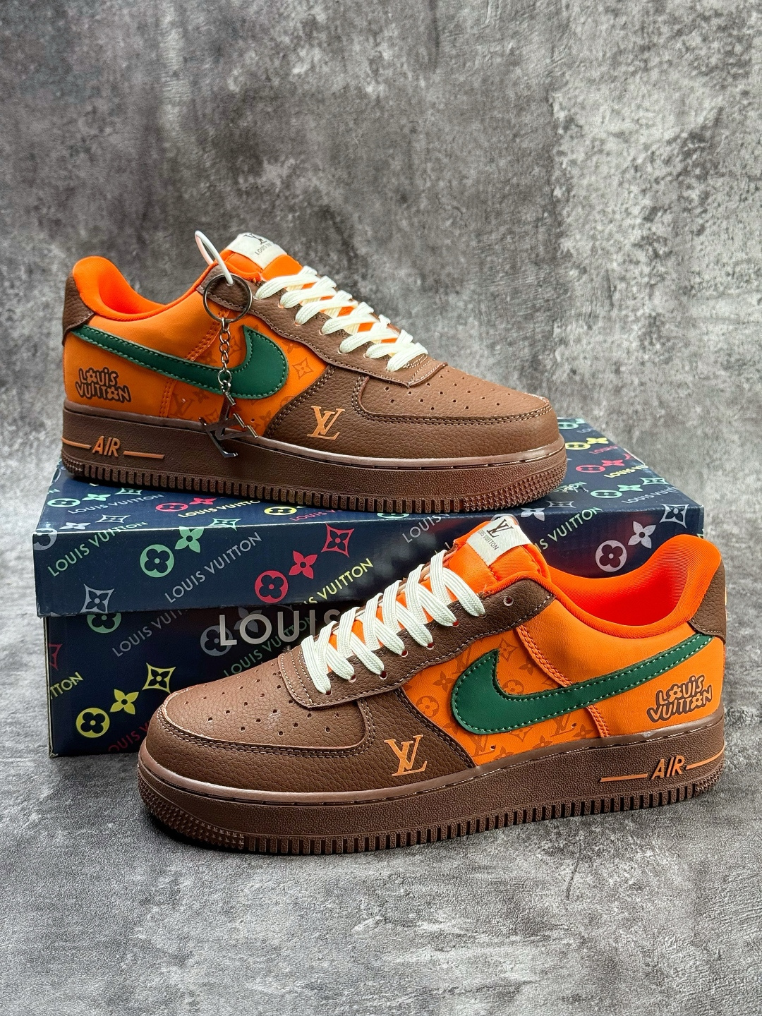 Nike Air Force 1 Low 07 x Louis Vuitton 棕绿橙 DF0188-126-Top High Quatity Cheap Sneakers Fashion Clothing Clothes Bags handbags Shoes of all Brand wholesale With The best Quality And Beautiful Price from China Factory Chinese suppliers wholesaler seller Nike Air Force 1 Low 07 x Louis Vuitton 棕绿橙 DF0188-126