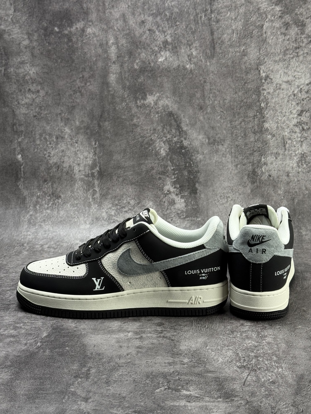Nike Air Force 1 Low 07 x Louis Vuitton 黑白灰 KG6699-F29
