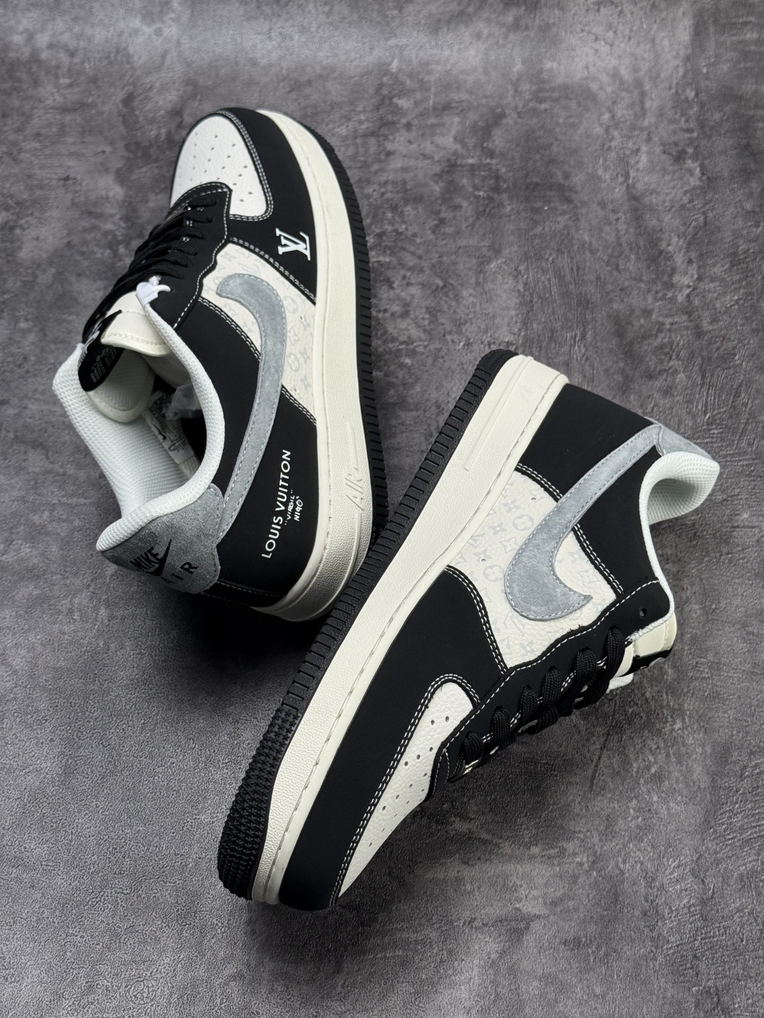 Nike Air Force 1 Low 07 x Louis Vuitton 黑白灰 KG6699-F29