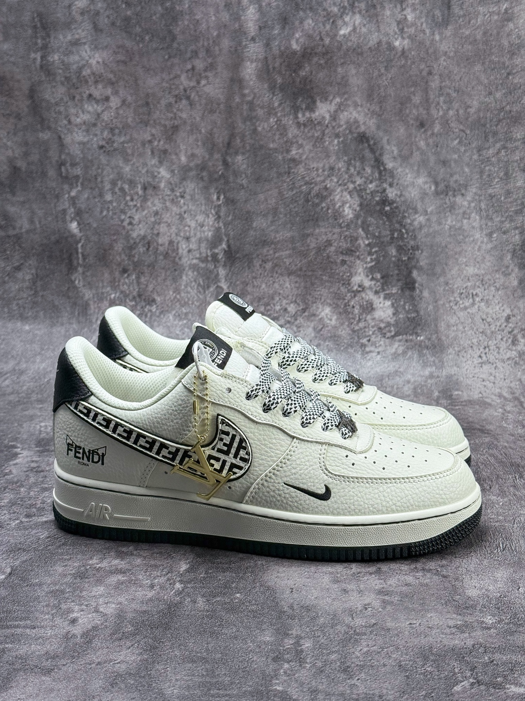 210 Nike Air Force 1 Low 07 x Louis Vuitton x Fendi 白黑小勾满天星 XY9025-020-Chinese UA Cheap High Quatity Brand Clothes Bags handbags Sneakers wholesale wholesaler seller from China Factory suppliers Fashion Clothing Shoes best Quality Beautiful Price 210 Nike Air Force 1 Low 07 x Louis Vuitton x Fendi 白黑小勾满天星 XY9025-020
