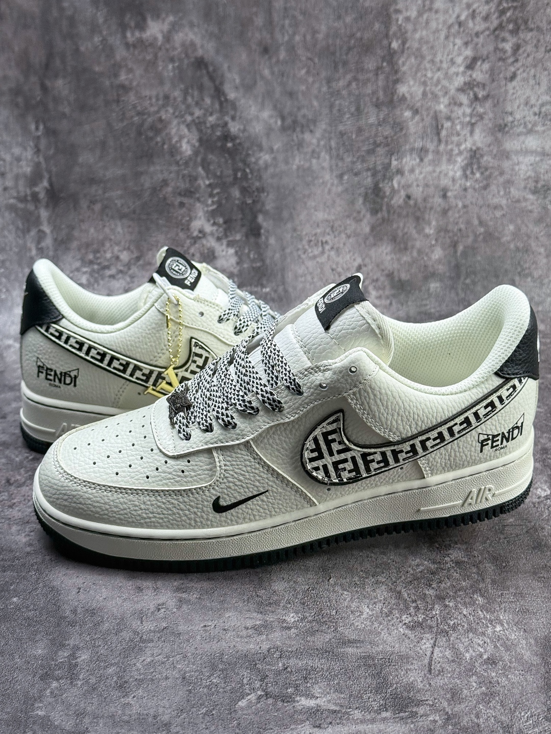 210 Nike Air Force 1 Low 07 x Louis Vuitton x Fendi 白黑小勾满天星 XY9025-020-Chinese UA Cheap High Quatity Brand Clothes Bags handbags Sneakers wholesale wholesaler seller from China Factory suppliers Fashion Clothing Shoes best Quality Beautiful Price 210 Nike Air Force 1 Low 07 x Louis Vuitton x Fendi 白黑小勾满天星 XY9025-020