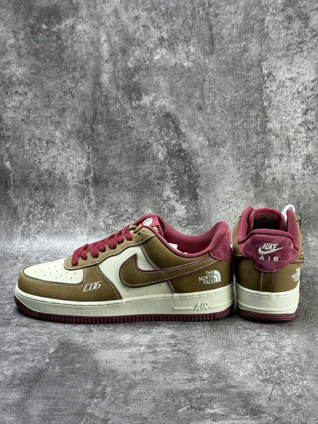 Nike Air Force 1 Low 07 x The North Face 棕白红 BK1916-011