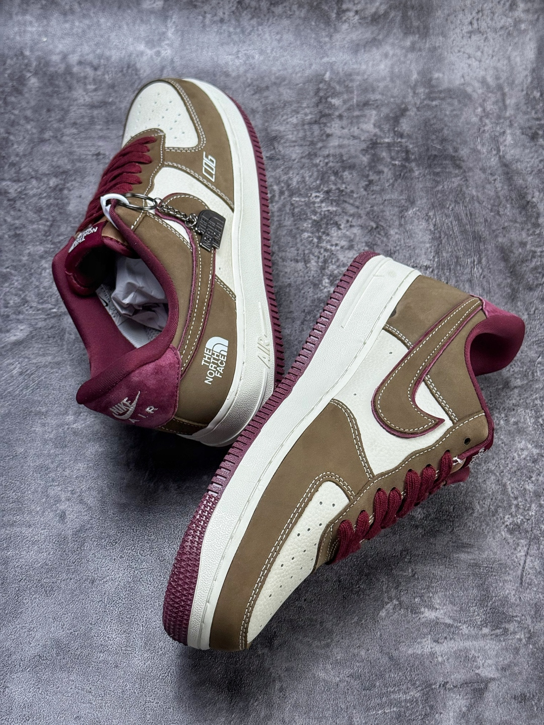 Nike Air Force 1 Low 07 x The North Face 棕白红 BK1916-011