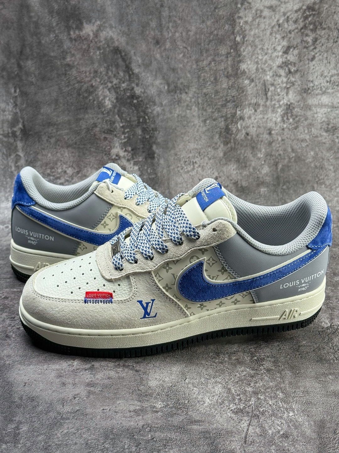 Nike Air Force 1 Low 07 x Louis Vuitton 灰白蓝满天星 KD6699-F09 Nike Air Force 1 Low 07 x Louis Vuitton 灰白蓝满天星 KD6699-F09