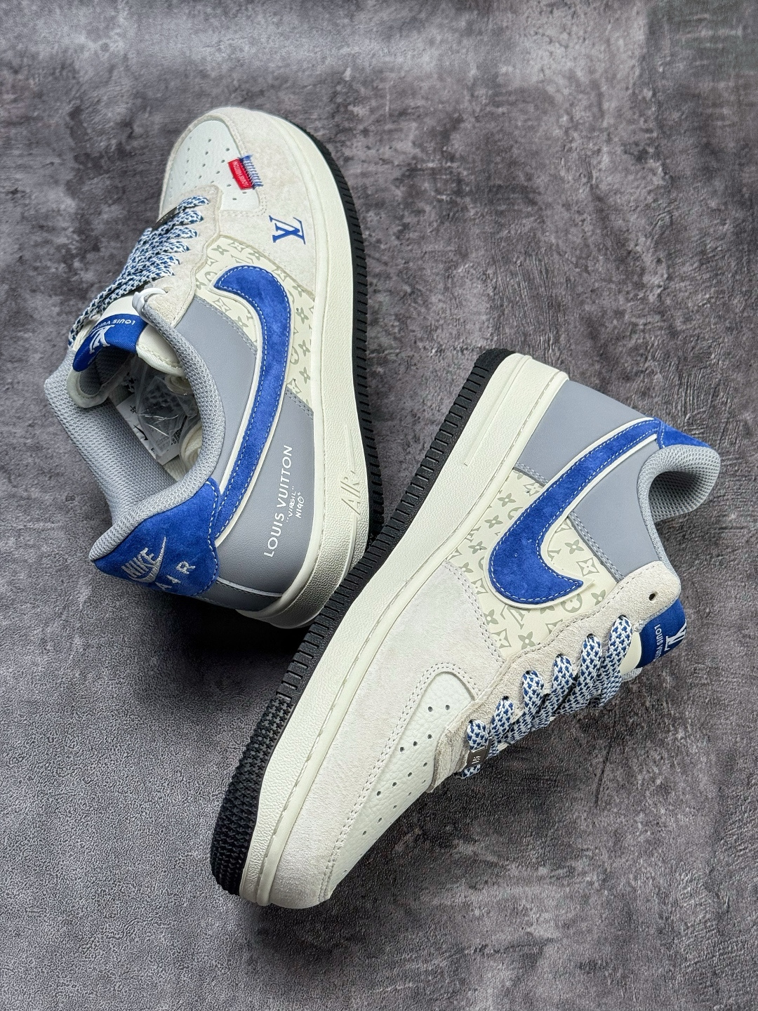 Nike Air Force 1 Low 07 x Louis Vuitton 灰白蓝满天星 KD6699-F09 Nike Air Force 1 Low 07 x Louis Vuitton 灰白蓝满天星 KD6699-F09