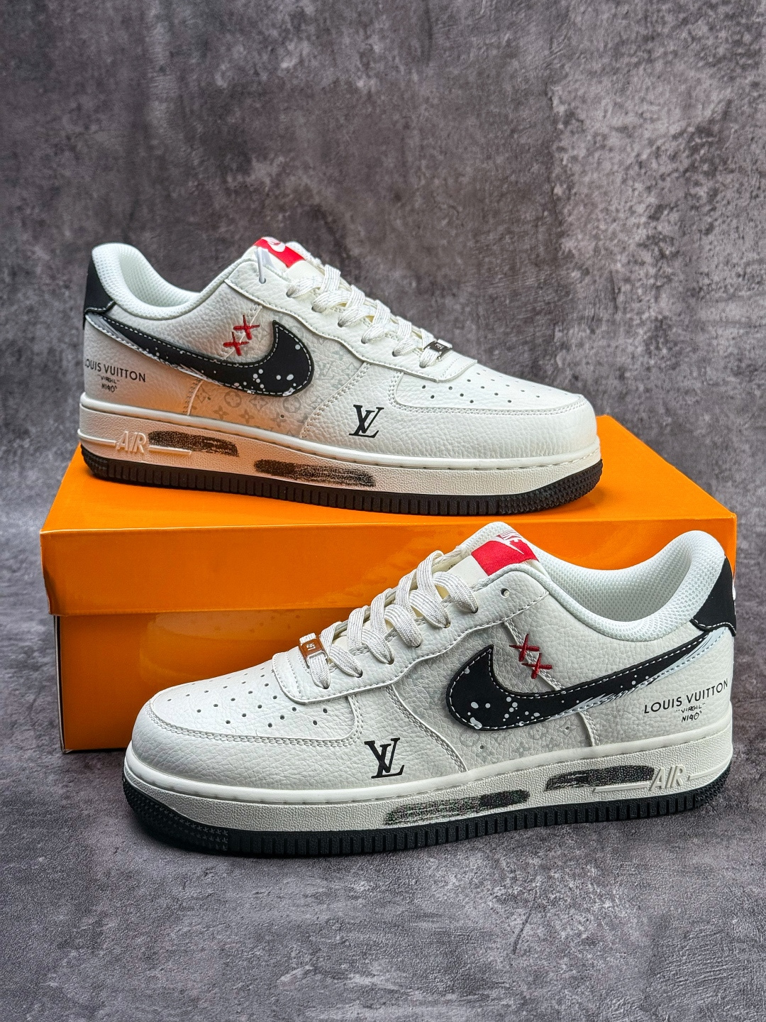 Nike Air Force 1 Low 07 x Louis Vuitton 白黑 KG6699-F32-Top High Quatity Cheap Sneakers Fashion Clothing Clothes Bags handbags Shoes of all Brand wholesale With The best Quality And Beautiful Price from China Factory Chinese suppliers wholesaler seller Nike Air Force 1 Low 07 x Louis Vuitton 白黑 KG6699-F32