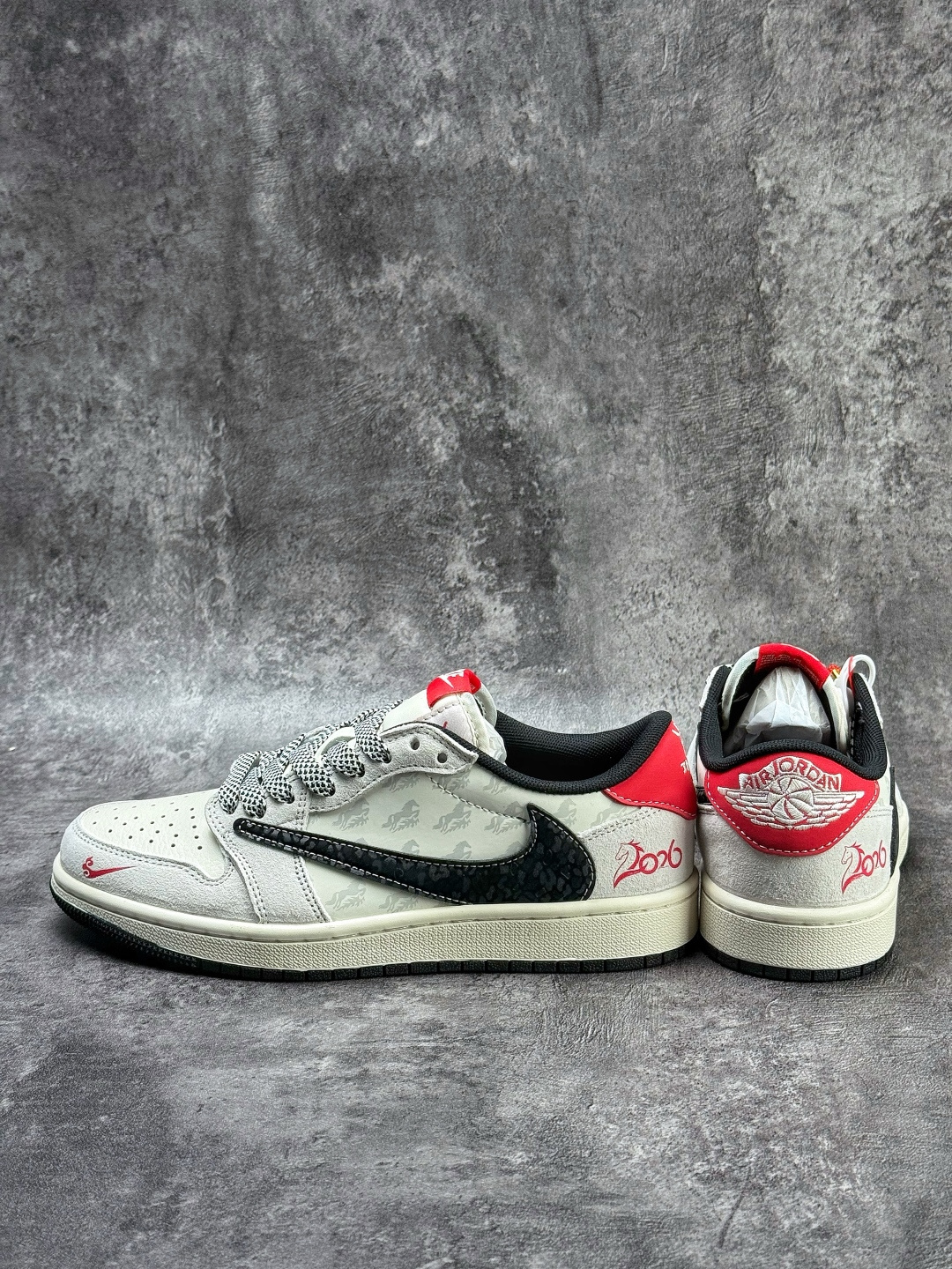 Travis Scott x Nike Air Jordan 1 Low 马年限定 Air Jordan 1 Low 反转灰白黑小勾满天星倒钩 XT6998-166 Travis Scott x Nike Air Jordan 1 Low 马年限定 Air Jordan 1 Low 反转灰白黑小勾满天星倒钩 XT6998-166