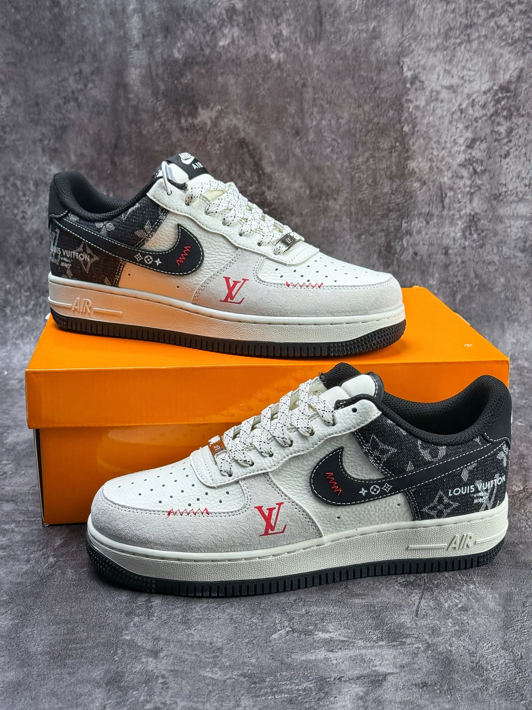 Nike Air Force 1 Low 07 x Louis Vuitton 白黑满天星 KG6699-F55-Top High Quatity Cheap Sneakers Fashion Clothing Clothes Bags handbags Shoes of all Brand wholesale With The best Quality And Beautiful Price from China Factory Chinese suppliers wholesaler seller Nike Air Force 1 Low 07 x Louis Vuitton 白黑满天星 KG6699-F55