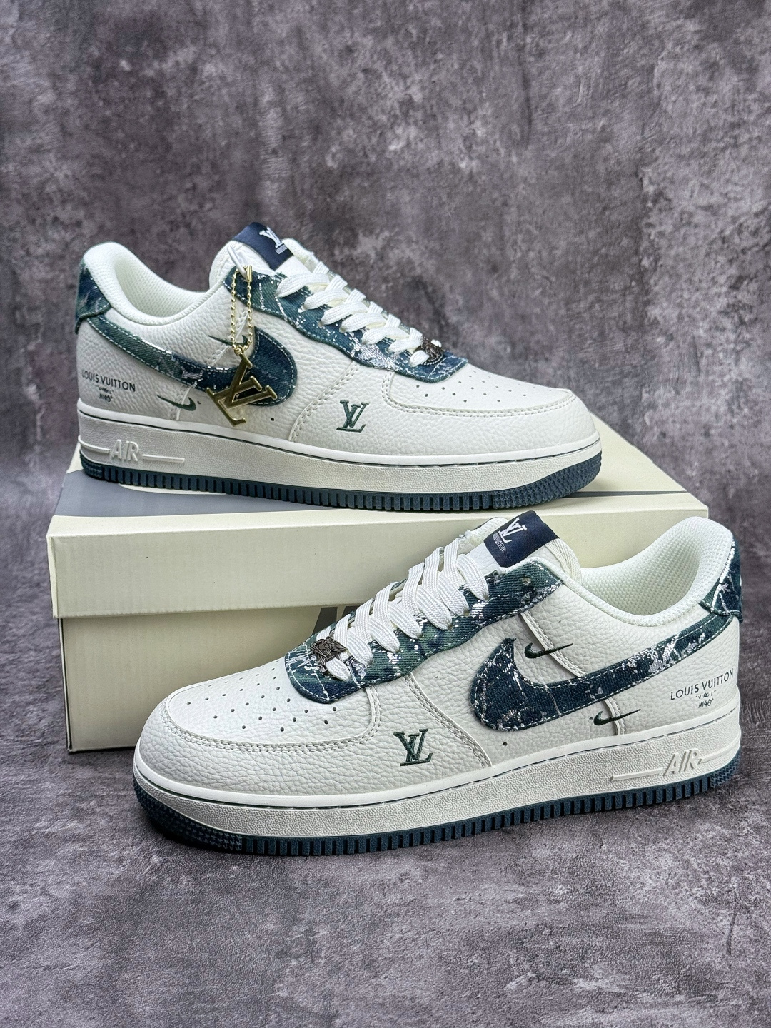 Nike Air Force 1 Low 07 x Louis Vuitton 白绿双小勾 XY9025-014