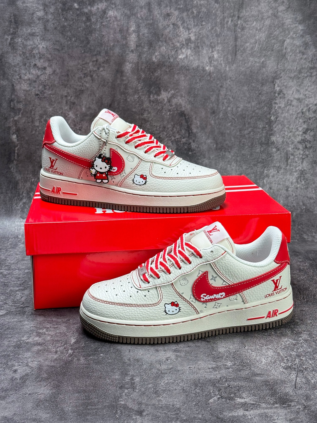 210 Nike Air Force 1 Low 07 x Louis Vuitton x Hello Kitty 白红 NH0601-549-Chinese UA Cheap High Quatity Brand Clothes Bags handbags Sneakers wholesale wholesaler seller from China Factory suppliers Fashion Clothing Shoes best Quality Beautiful Price 210 Nike Air Force 1 Low 07 x Louis Vuitton x Hello Kitty 白红 NH0601-549