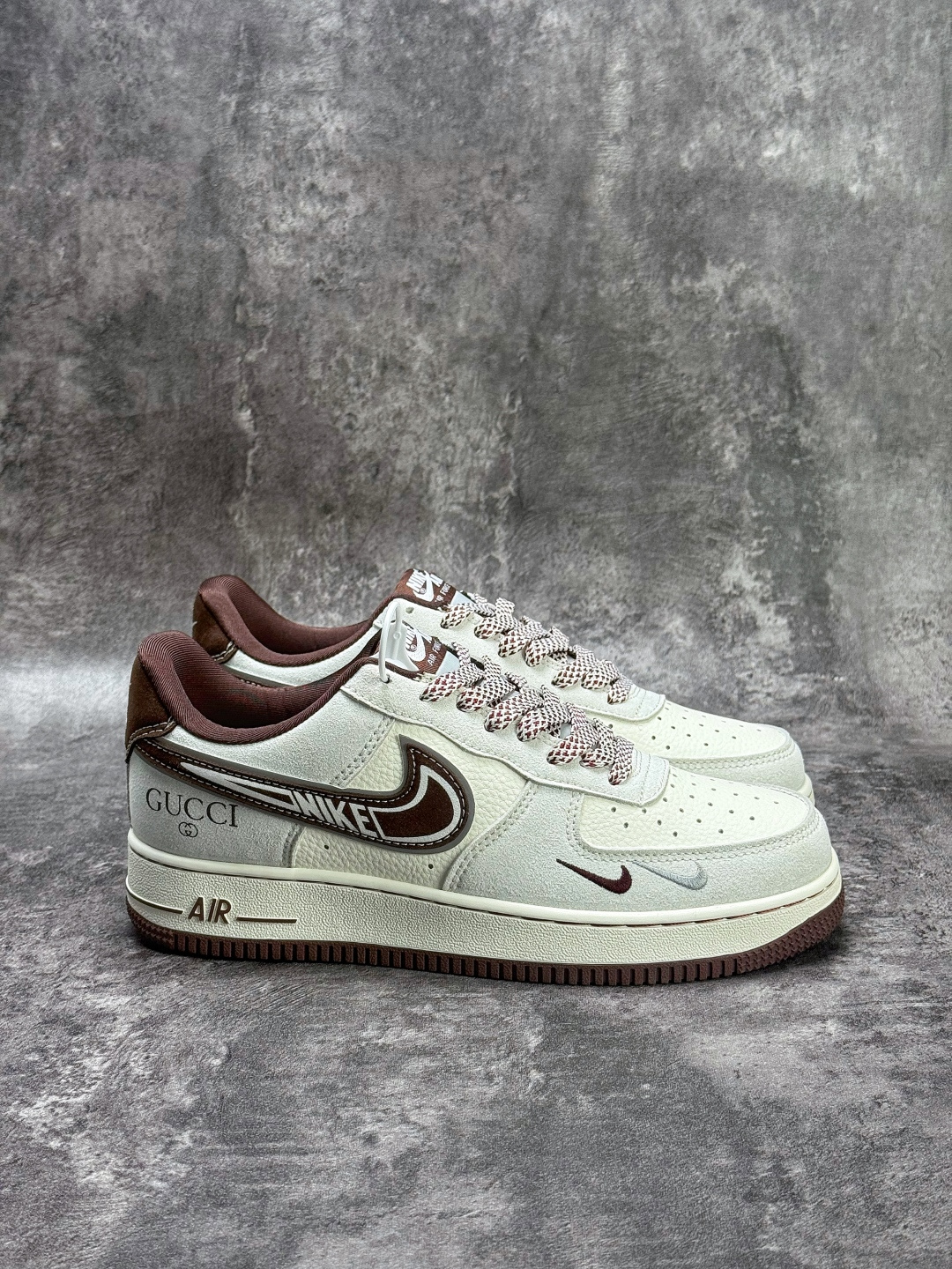 Nike Air Force 1 Low 07 x GUCCI 灰白棕双小勾满天星 SS1979-023