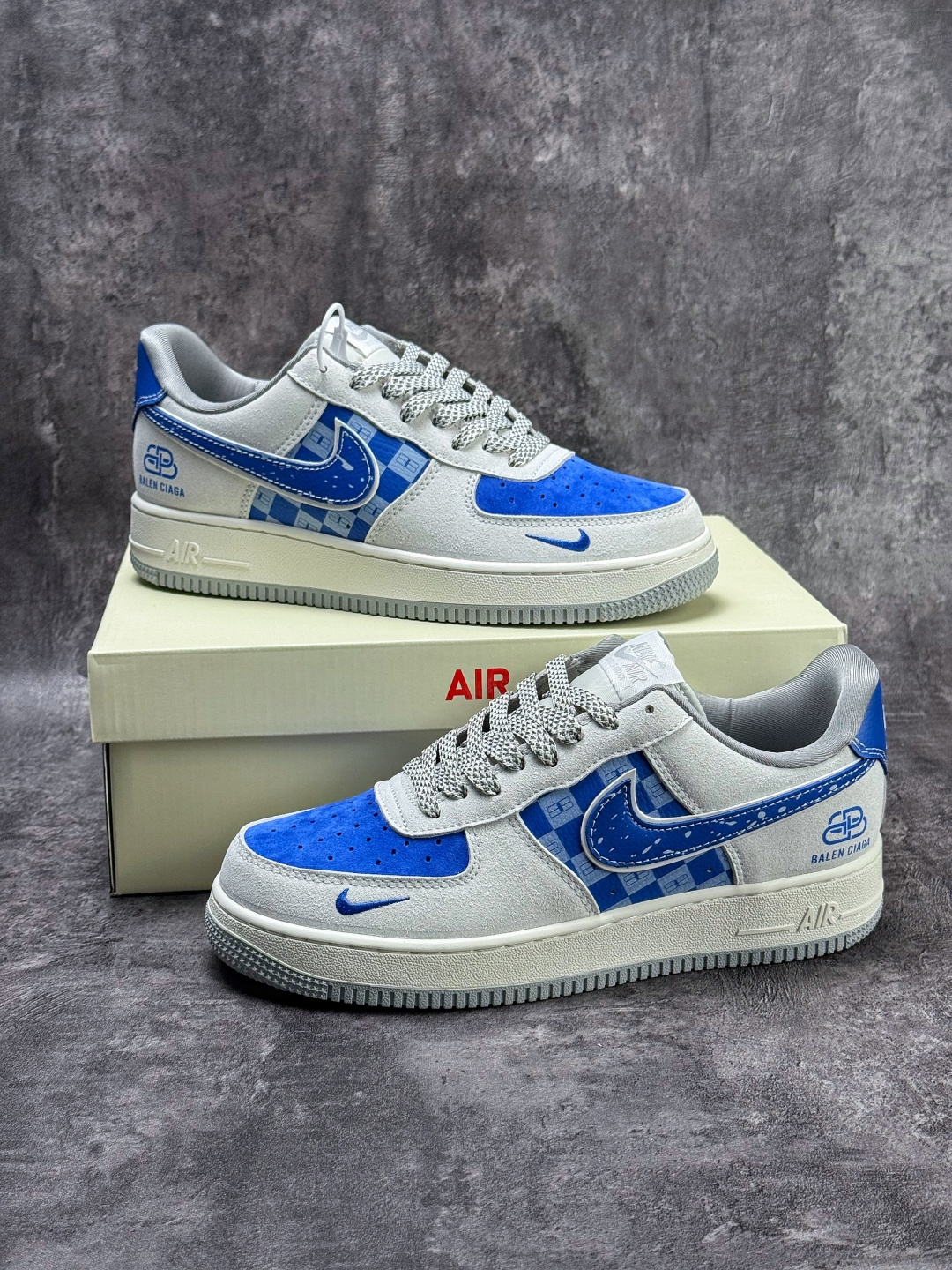 Nike Air Force 1 Low 07 x Balenciaga 灰蓝小勾满天星 SS1979-018-High Quatity Cheap Brand wholesale wholesaler seller Clothes Bags handbags Sneakers Top Fashion Clothing Shoes from China Factory Chinese suppliers best Quality Beautiful Price Nike Air Force 1 Low 07 x Balenciaga 灰蓝小勾满天星 SS1979-018