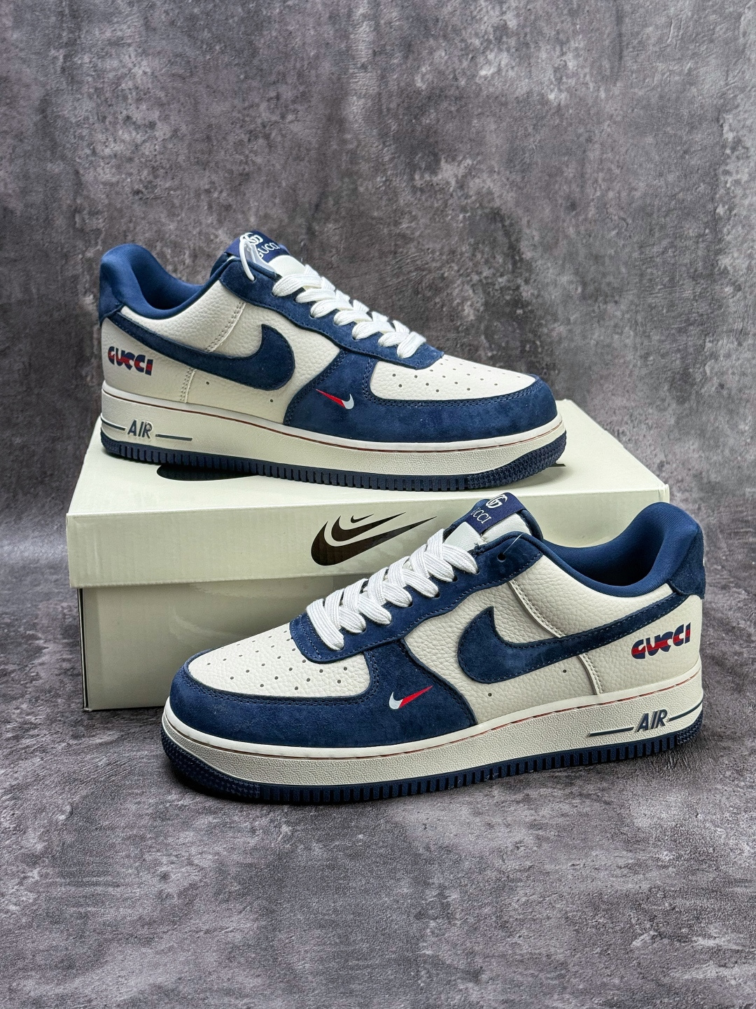 Nike Air Force 1 Low 07 x GUCCI 蓝白小勾 BK1916-008-High Quatity Cheap Brand wholesale wholesaler seller Clothes Bags handbags Sneakers Top Fashion Clothing Shoes from China Factory Chinese suppliers best Quality Beautiful Price Nike Air Force 1 Low 07 x GUCCI 蓝白小勾 BK1916-008