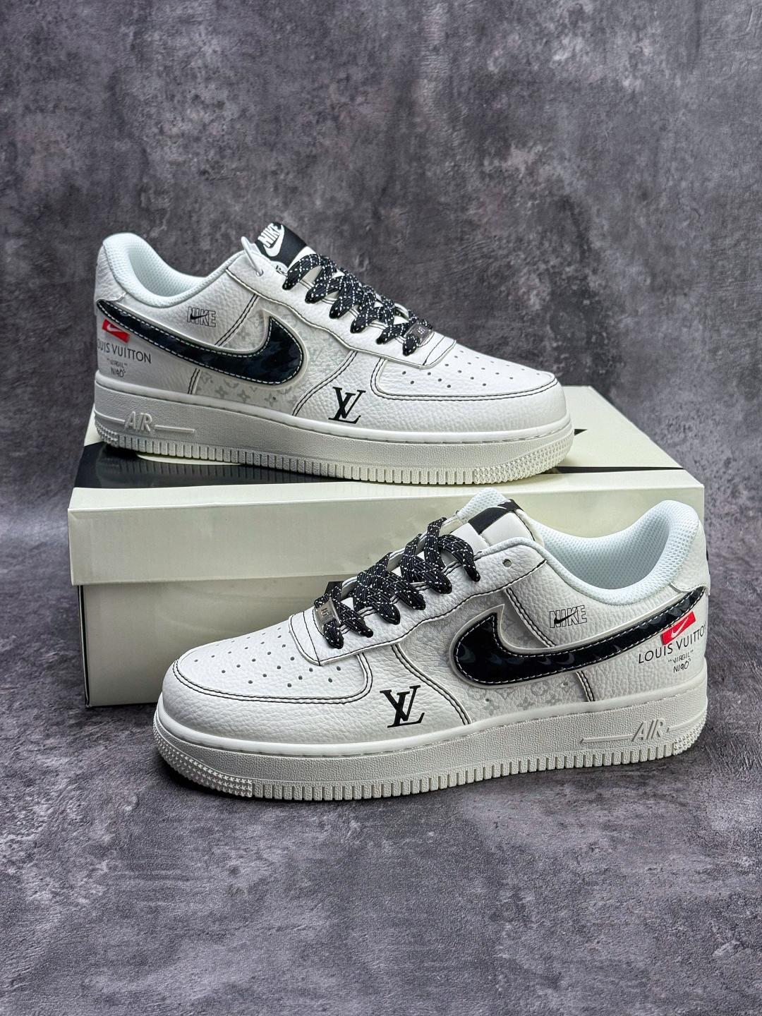 210 Nike Air Force 1 Low 07 x Louis Vuitton 白黑满天星 KG6699-F37