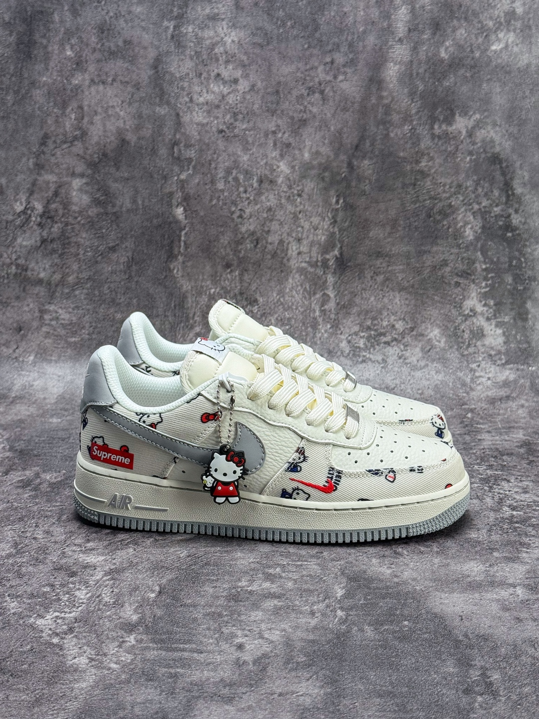 Nike Air Force 1 Low 07 x Superme x Hello Kitty 白灰小勾 NH0601-608