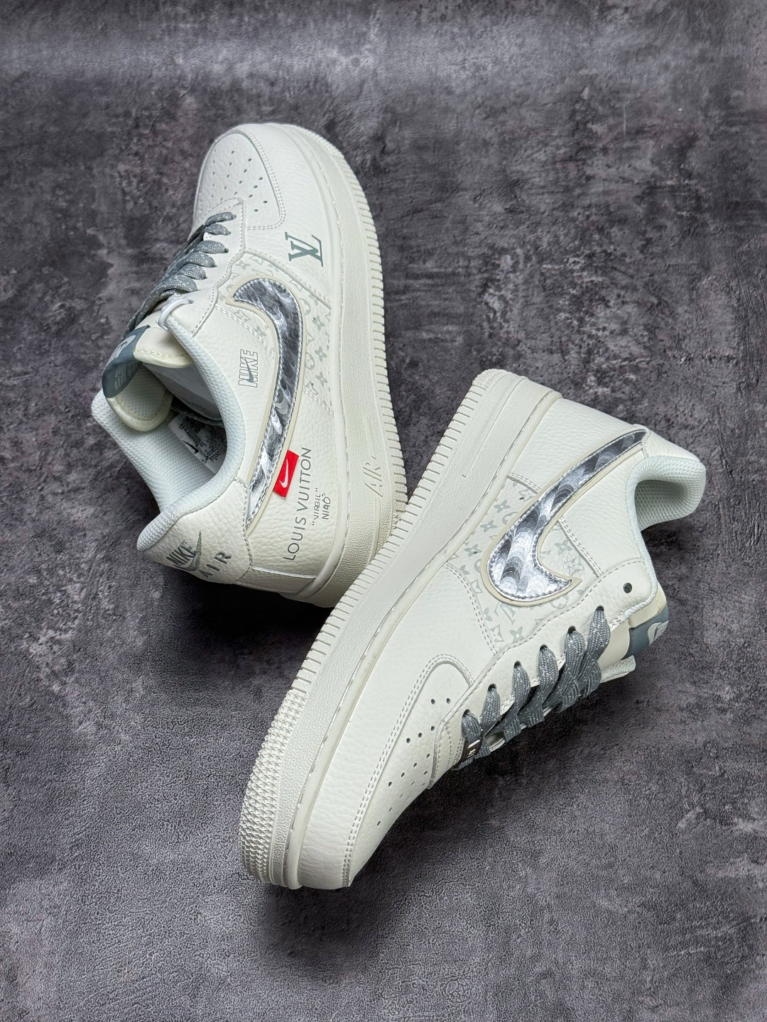 Nike Air Force 1 Low 07 x Louis Vuitton 白灰 KG6699-F39
