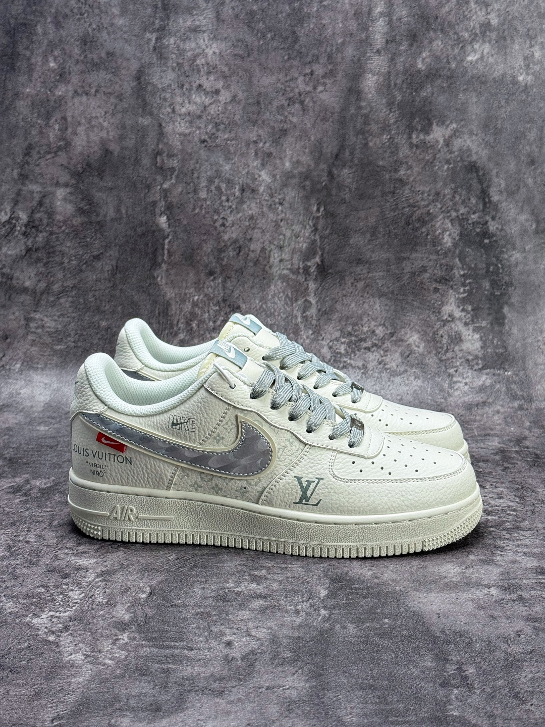 Nike Air Force 1 Low 07 x Louis Vuitton 白灰 KG6699-F39
